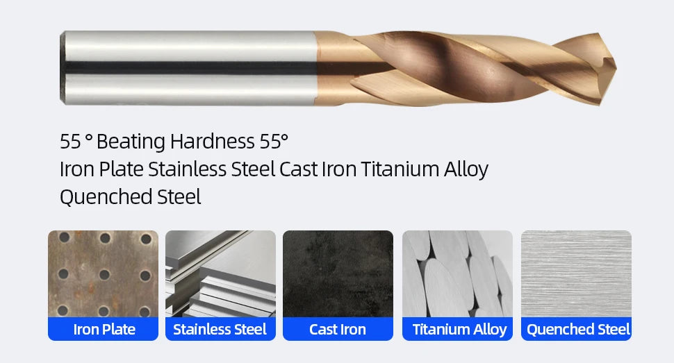 Tungsten Carbide Twist Drill Whole Bit Metal Processing High Hardness