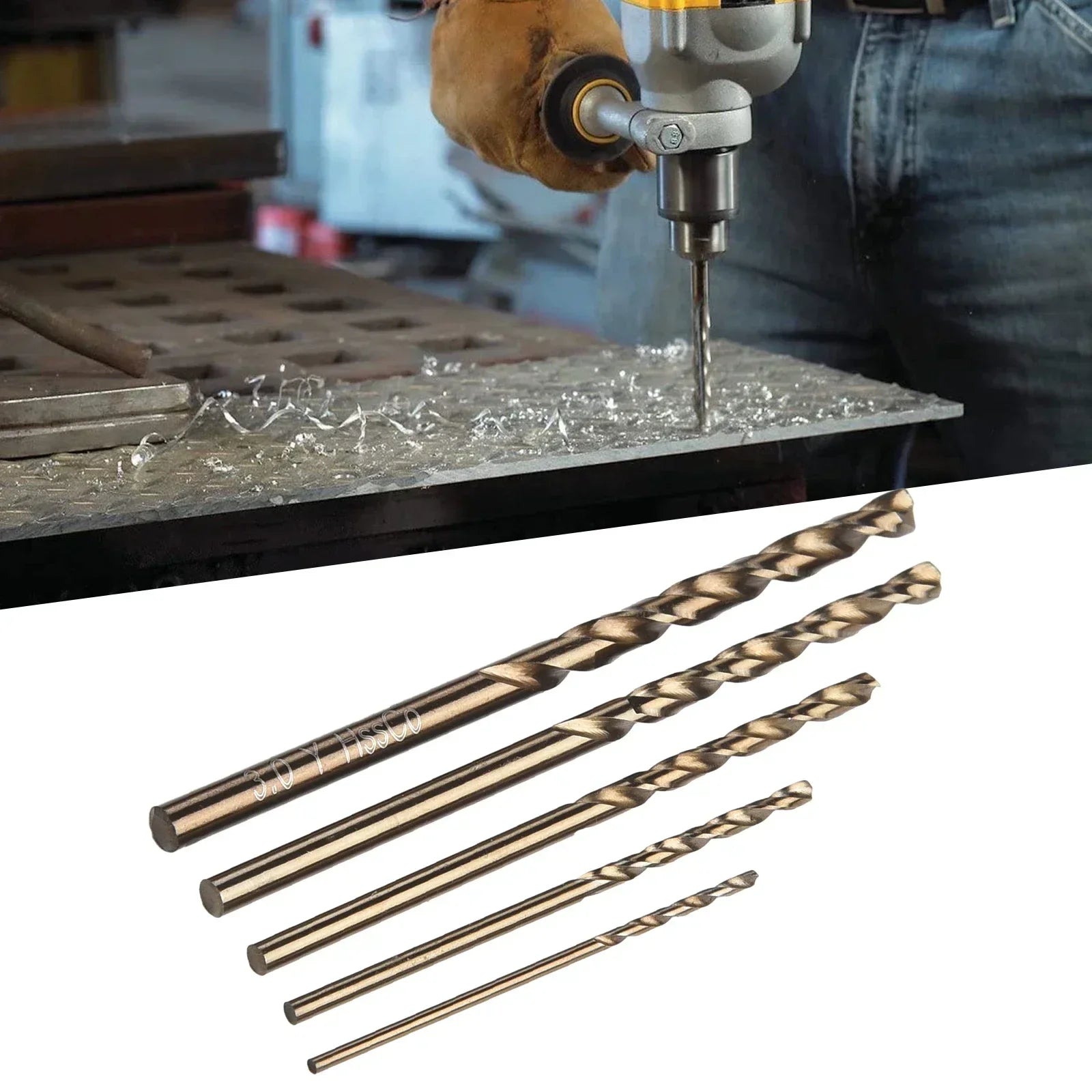 5pcs HSS M35 Cobalt Drill Bit 1mm 1.5mm 2mm 2.5mm 3mm Drill Bit Hole