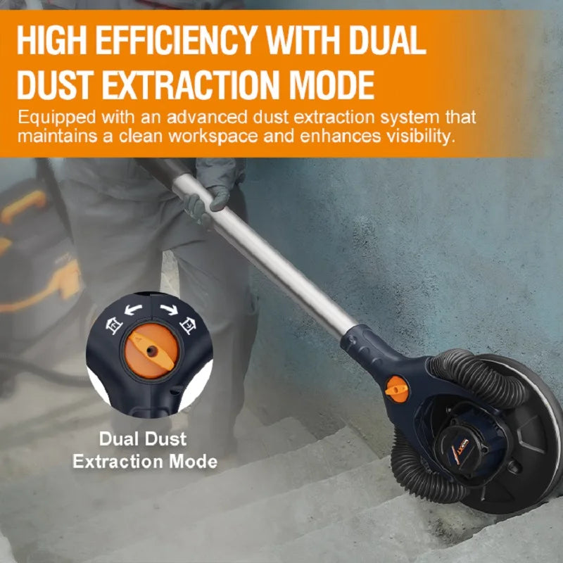 MAXXT 400W Drywall Sander Machine Brushless Motor Led Light 180° Flex