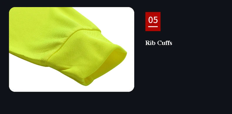 Long Sleeve Safety Shirt High Visibility Reflective Construction Work