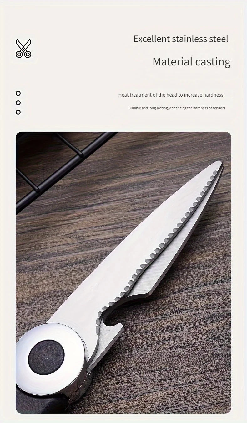 Multifunctional kitchen scissors Household fish cutting meat scissors