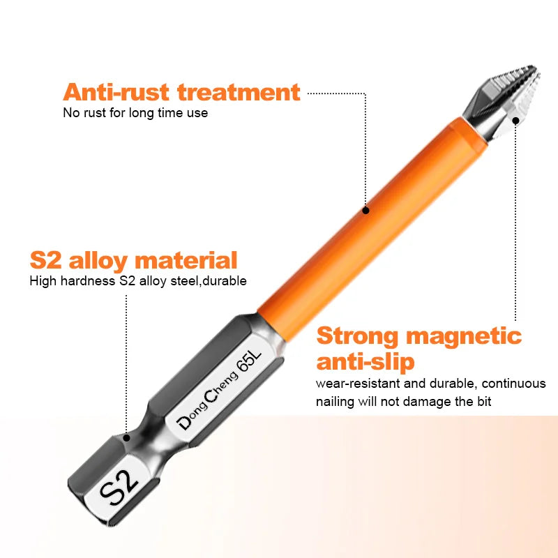 Anti Slip bits Magnetic Screwdriver bit Set S2 Alloy Steel Impact