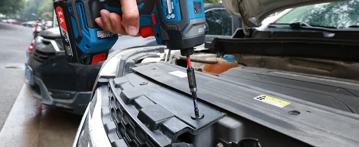 GEINXURN 1 In./2In Metric Hex Head Impact Tough Magnetic Bits Set