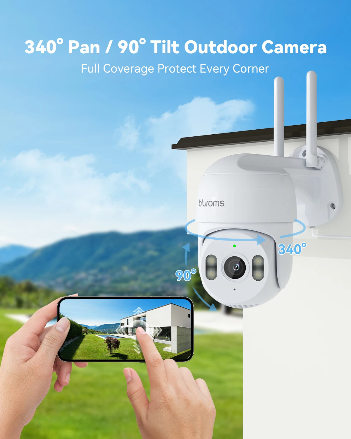 blurams 2K 2.4G Wi-Fi Home Security Camera Outdoor