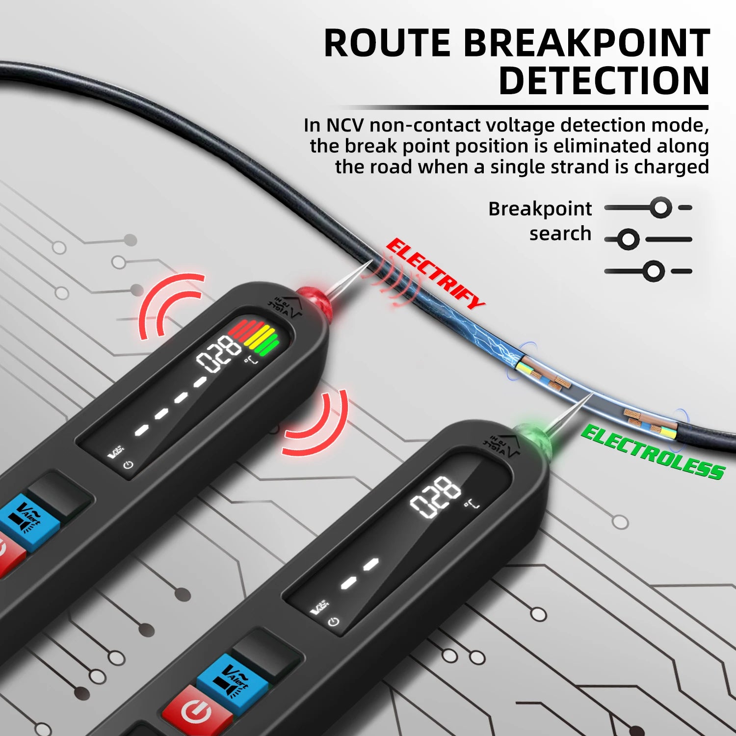 BSIDE Voltage Tester Pen 12V-300V Non-Contact Detection Leakage Live