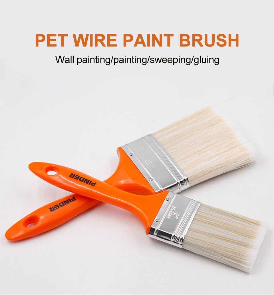 Home Improvement Wall Paint Brush PET Soft Bristle Durable Cleaning