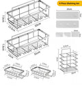 No Drilling Stainless Steel Triangle Double Layer Shelf