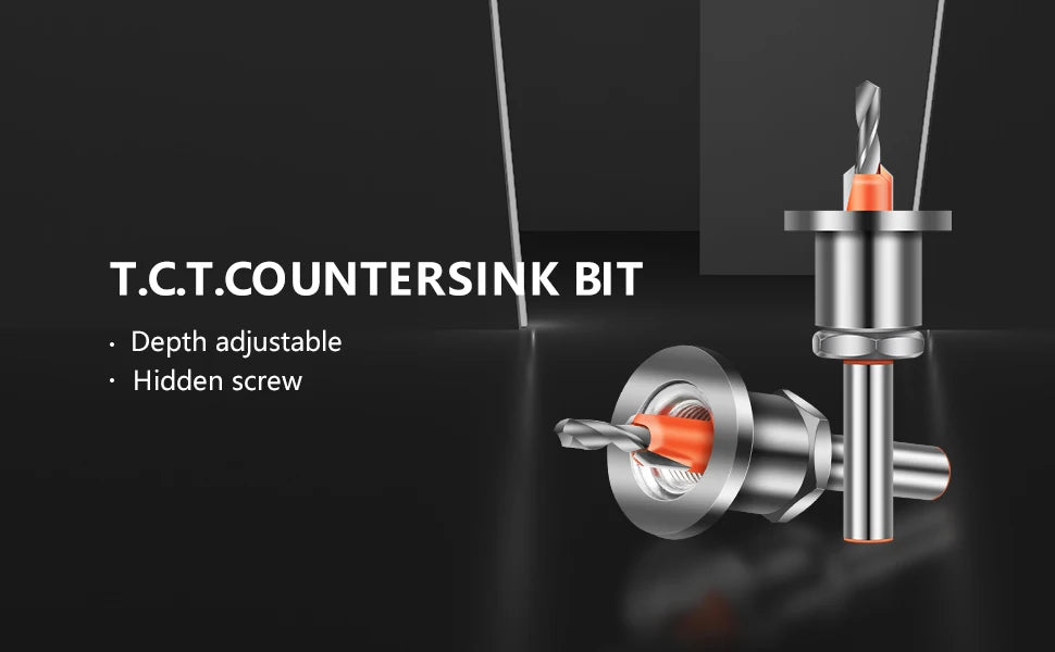 8mm 10mm Shank Adjustable Countersink Woodworking Router Core Limiter