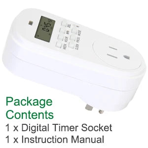 Countdown Timer Power Switch – 20 Daily Programs, Unlimited Weekly