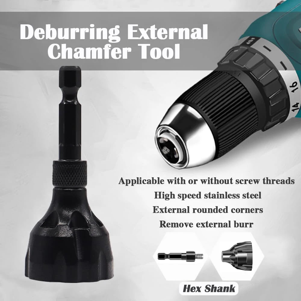 Deburring External Chamfer Tool for Metal High Speed Steel Hex Shank