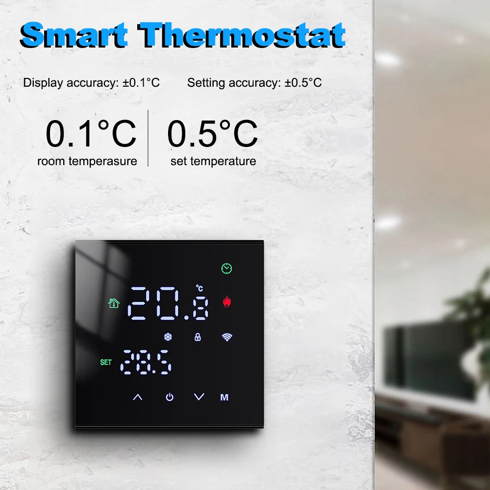 Tuya WiFi Smart Thermostat – LCD Touch Screen for Floor & Gas Heating