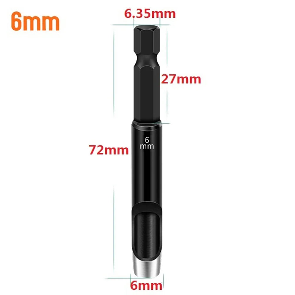 1/5pcs Leather Craft Hollow Hole Punches Hex Shank Adapter Hollow