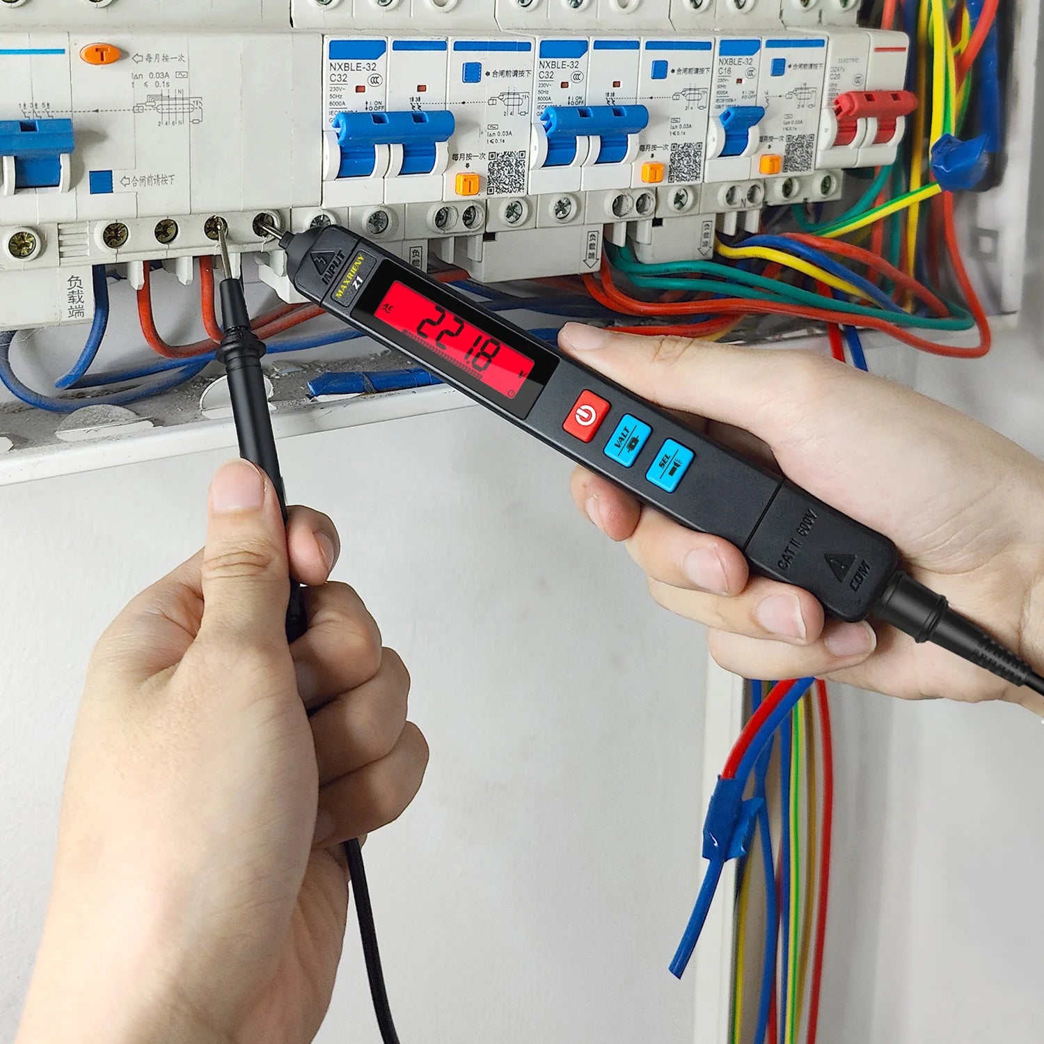 Smart Digital Voltage Detector Tester Indicator Electric Pen DC AC