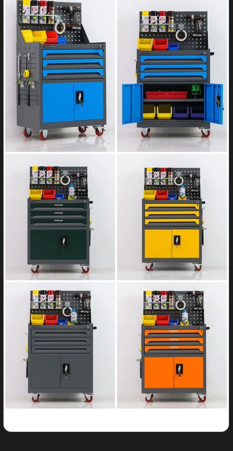 Heavy-Duty Mobile Metal Tool Storage Cabinet – Auto Repair Workshop