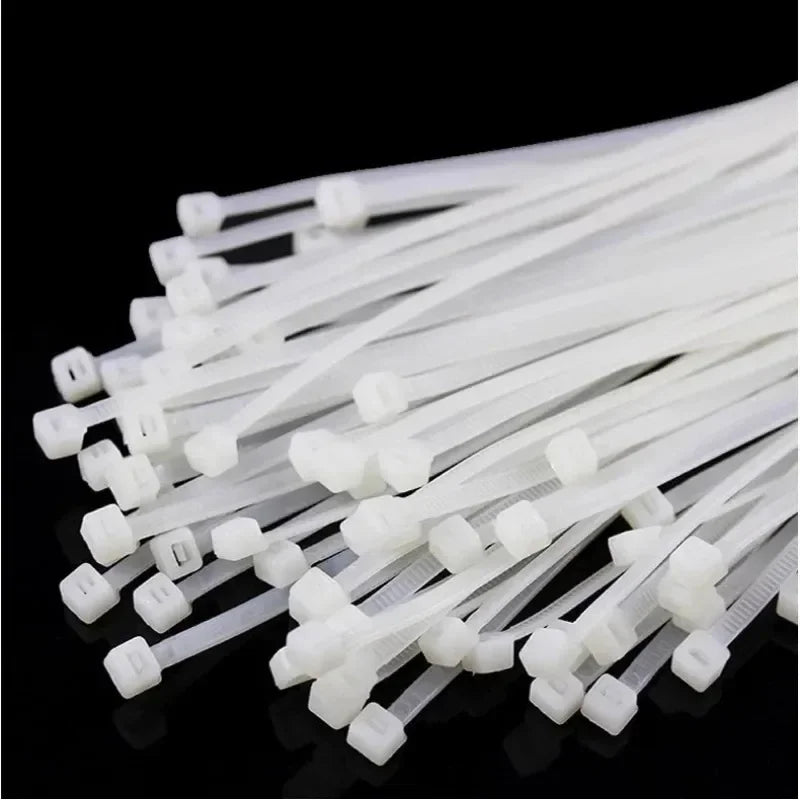 1000/100Pcs Nylon Cable Ties Self-locking Cord Ties Straps Adjustable