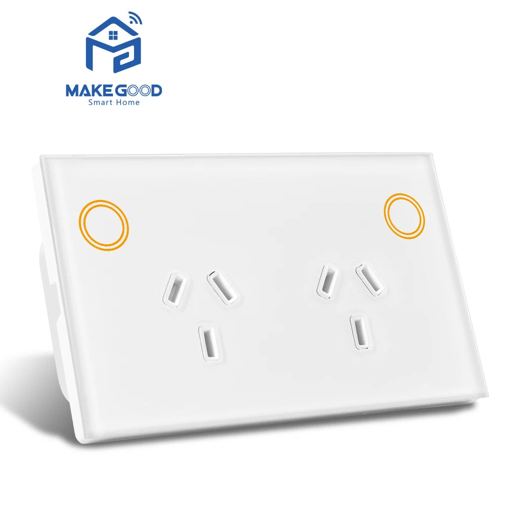 WIFI MakeGood AU Standard Wifi 2.4G 2400W Tempered Glass Panel Tuya