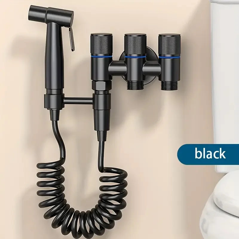 3-in-1 Wall-Mounted Stainless Steel Water Distributor with Spray Gun