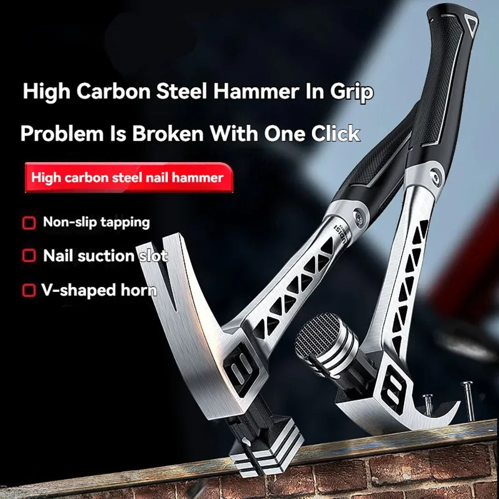 One-Piece Claw Hammer with Shock-Absorbing Handle – BuildKit AU