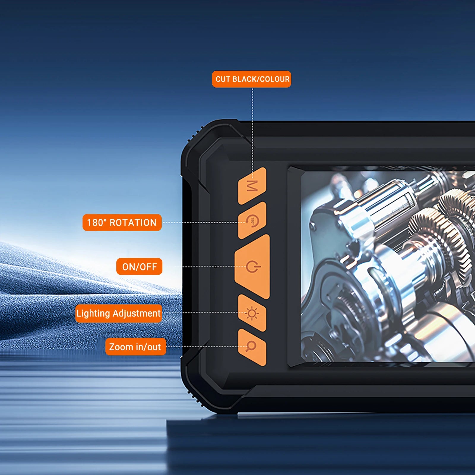 Single & Dual Industrial Endoscope Camera 4.3'' LCD Digital Handheld