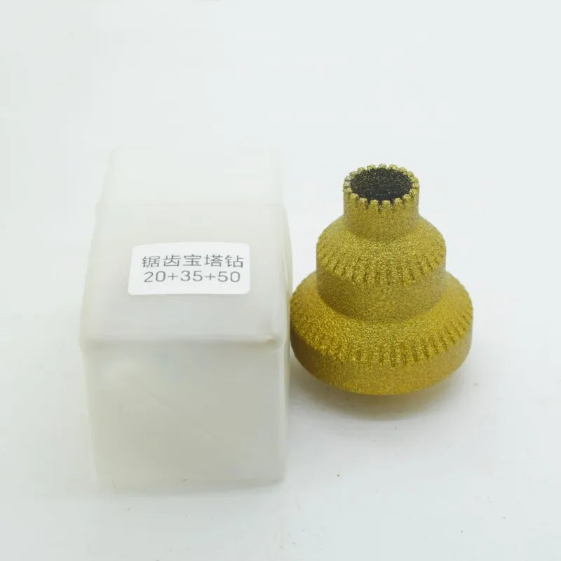 Sawtooth brazed tower drill, step reaming drill