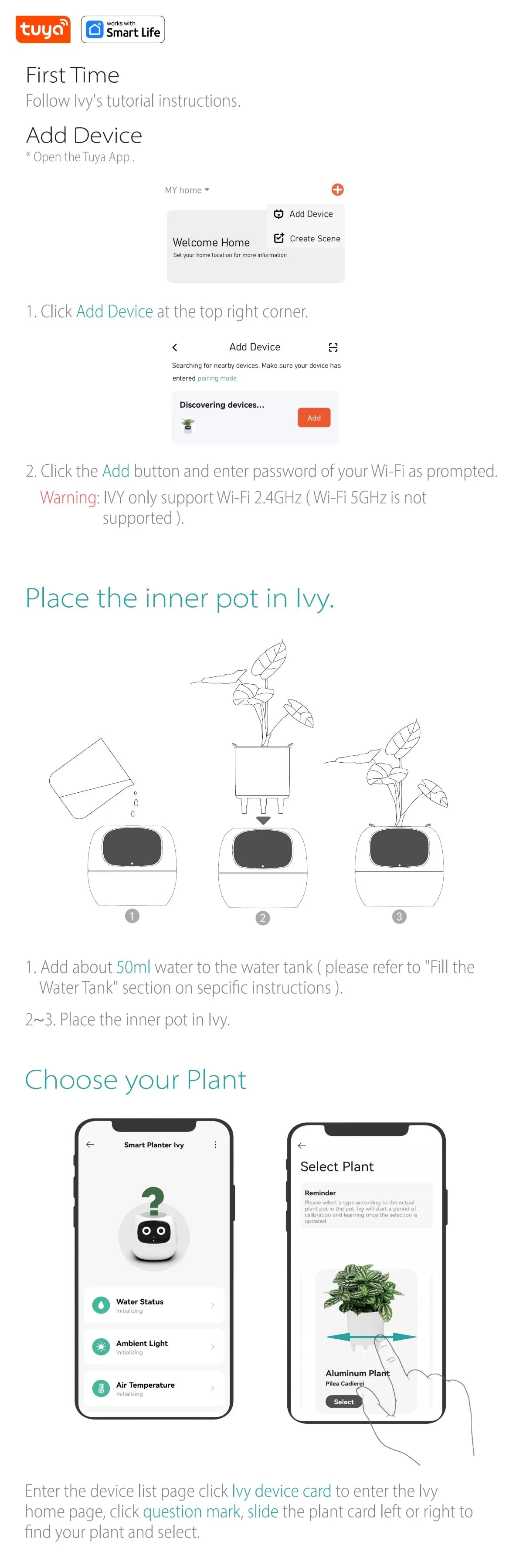 Tuya Ivy Smart Planter Gen1 – AI Sensors & 49+ Expressions