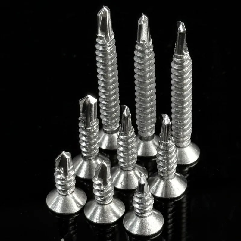 200/20pcs M4.2 Stainless Steel Self-Tapping Screws Cross Flat Head