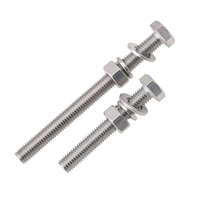 304 Stainless Steel Hexagonal Bolt Screw and Nut Set