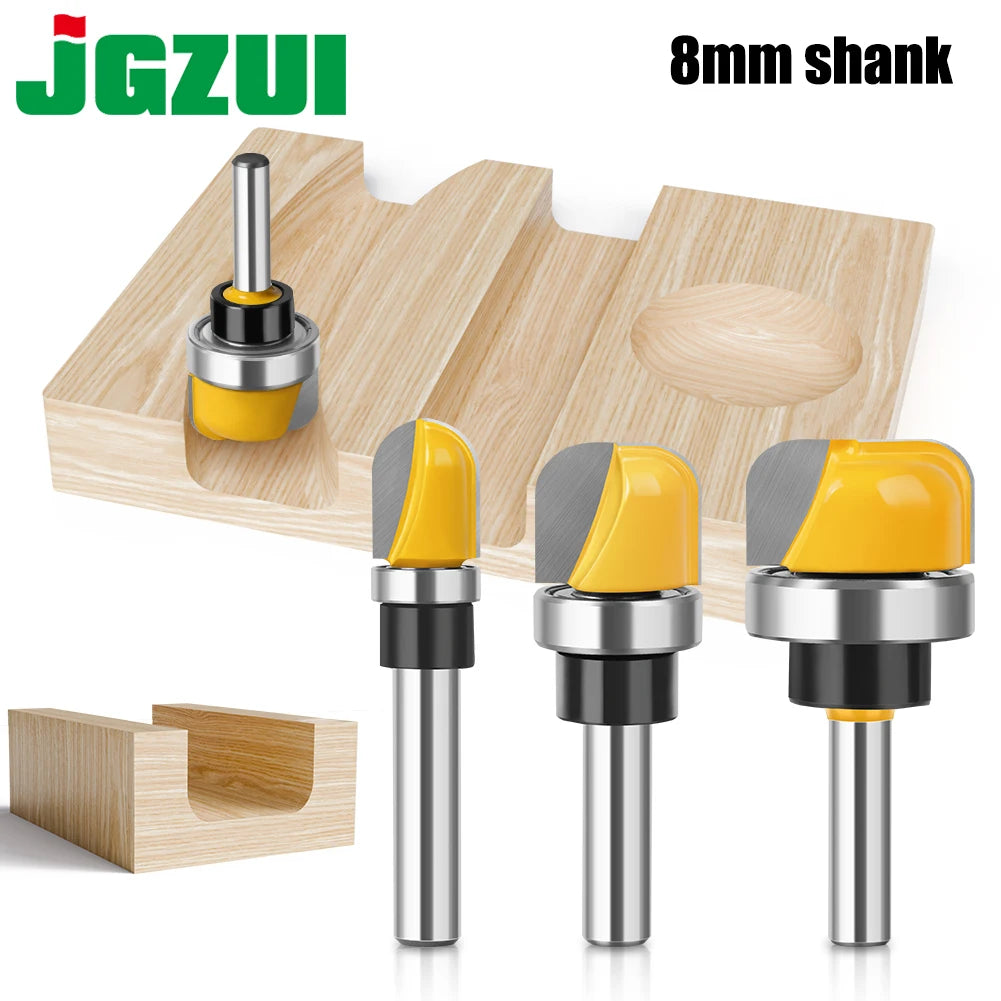 Carbide Bowl & Tray Router Bit Set — 6mm & 8mm Shank Round Nose for...