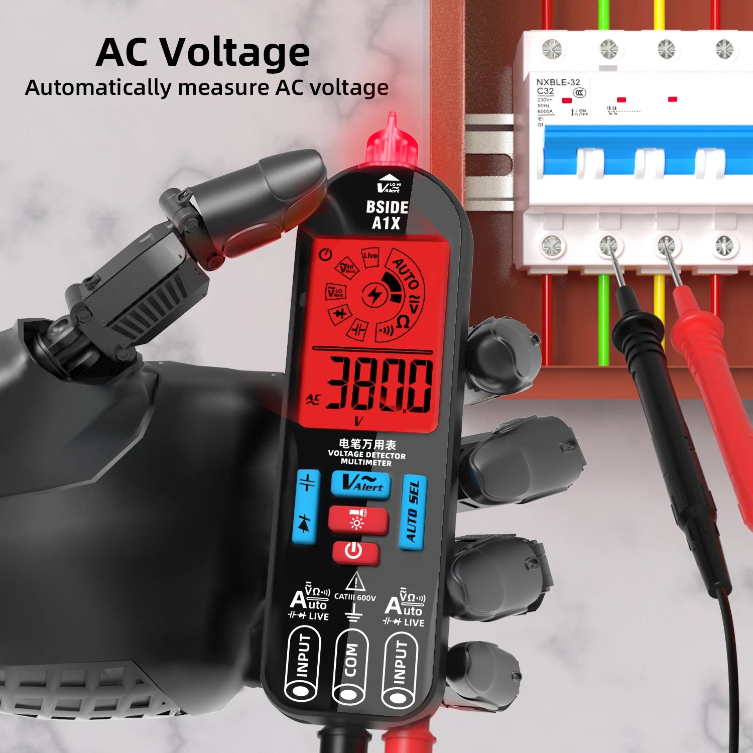 BSIDE NEW Voltage Tester Pen Multimeter Electronic USB Tester