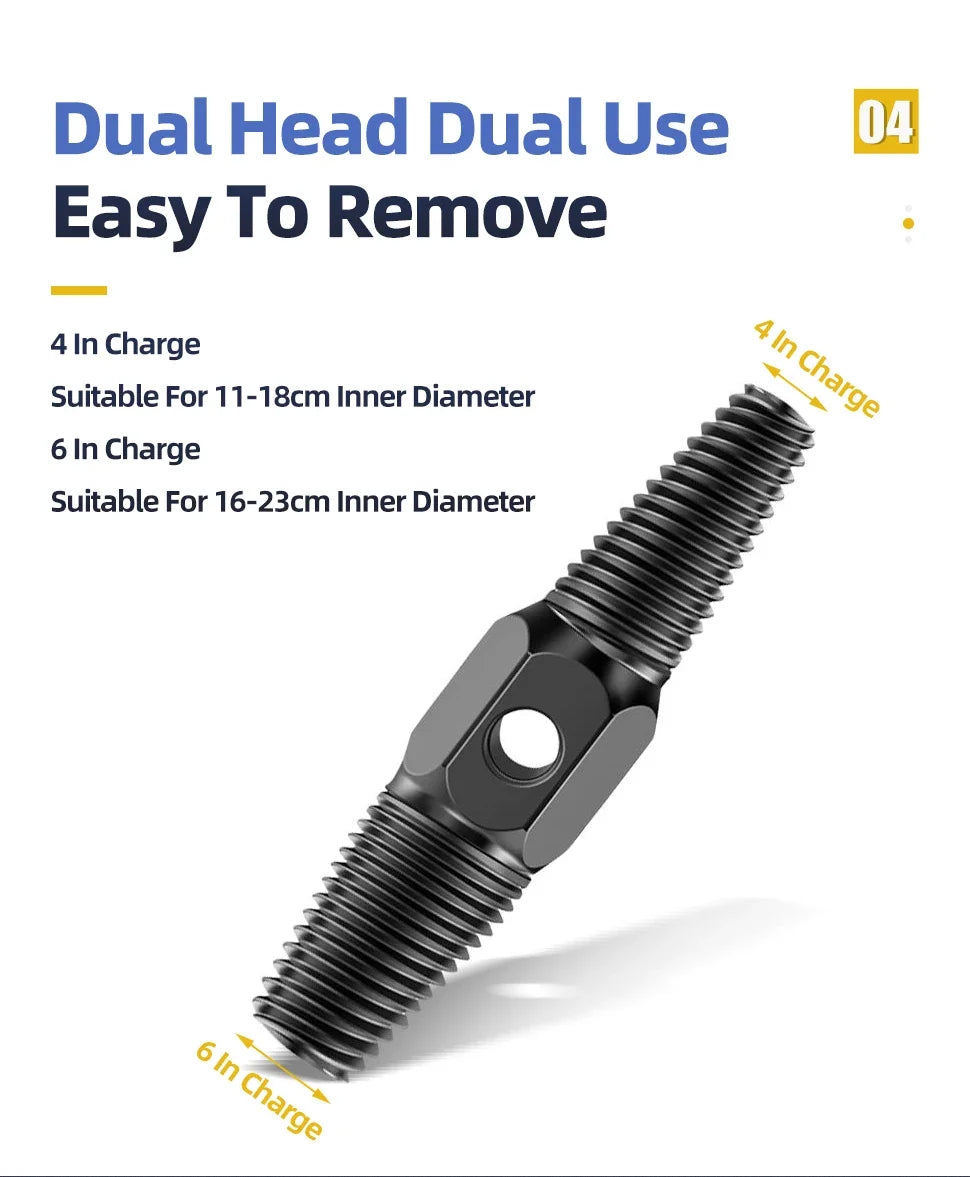 Double Head Screw Extractor Drill Bits Set Damaged Water Pipe Broken