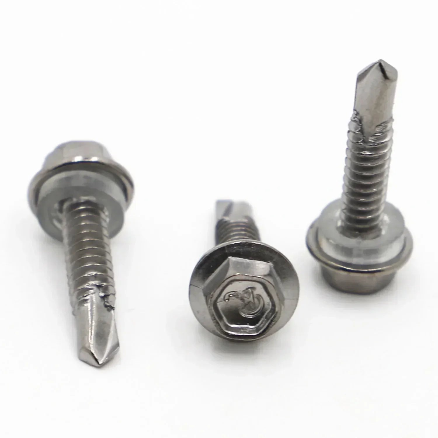 10pcs M5.5 M6.3 410 Stainless Steel Washer Head External Hex Hexagon