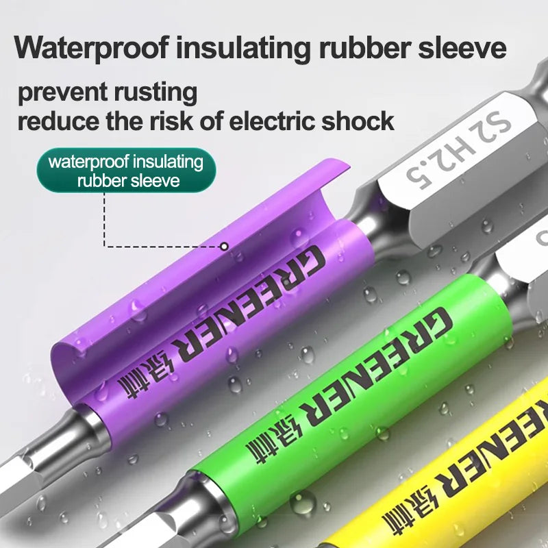 GREENERY Rainbow Hex Head Allen Wrench Screwdriver Bit Set S2