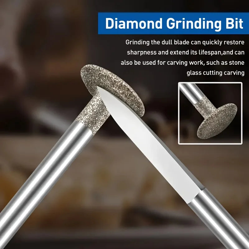 12PCS Wood Carving Drill Bit Set (3mm Shank) for Rotary Tools