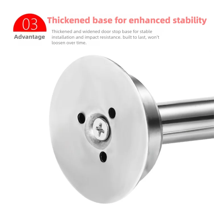 Drill-Free Silent Door Stopper - Extra Long & Thick Door Holder