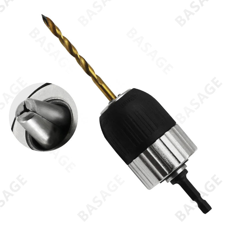 1.5-13mm Electric Drill Chuck Keyless Self-locking 3/8-24UNF Driver