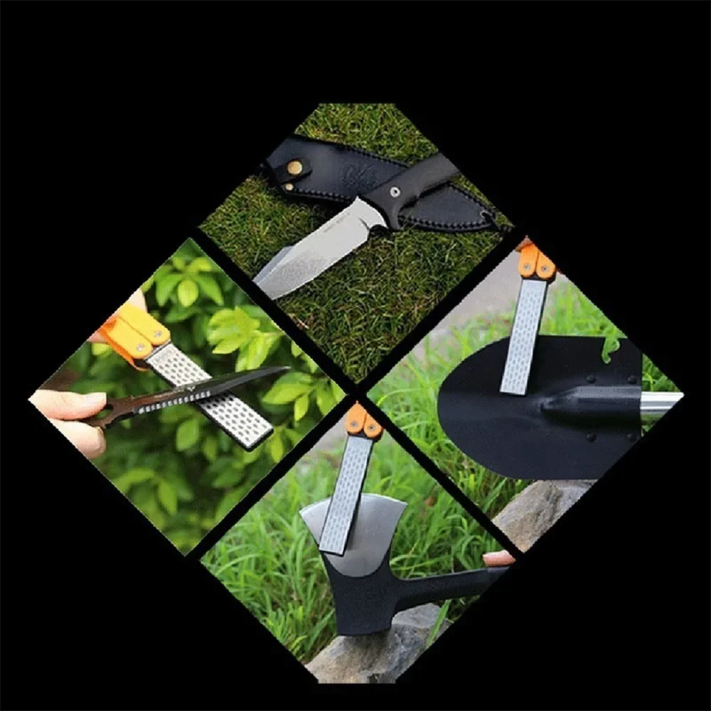 Portable Folding Pocket Knife Sharpener, Portable Double Sided