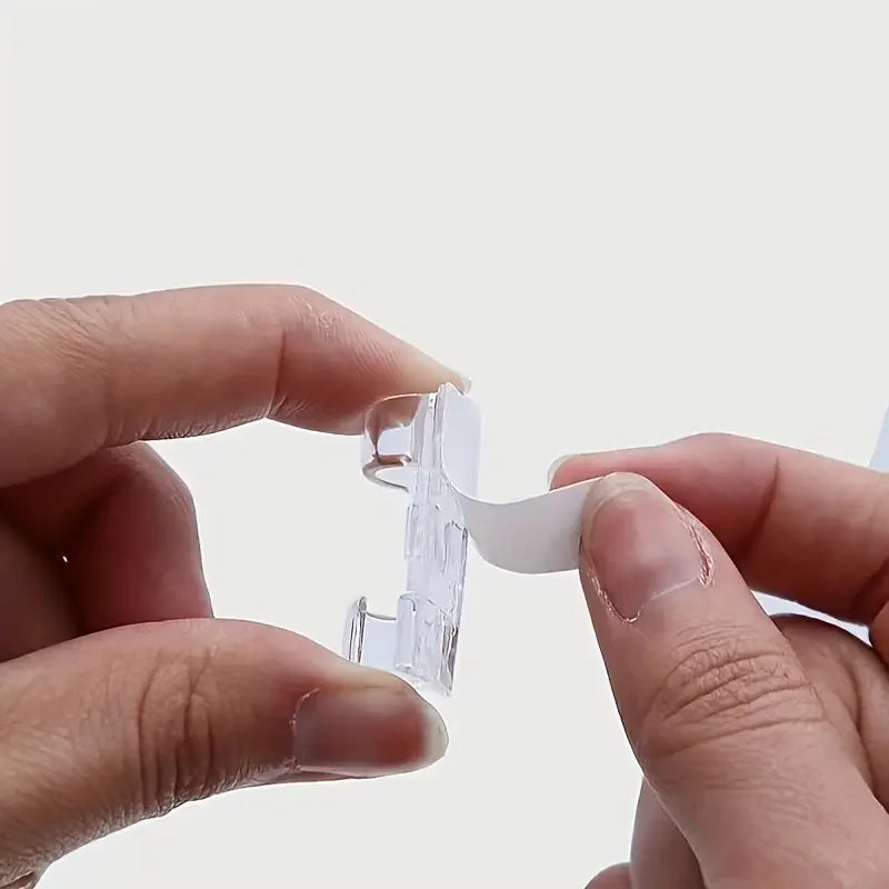Clear Plastic Cable Clips - Transparent Wire Organizers for Wall &