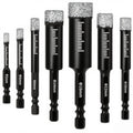 Dry Diamond Drill Bit Set — For Granite, Ceramic Tile,  - View 1