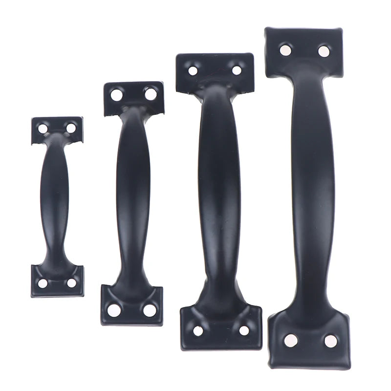 2Pcs Door Handle+8pcs Screws Iron Door Handle Gate Handle Pull For