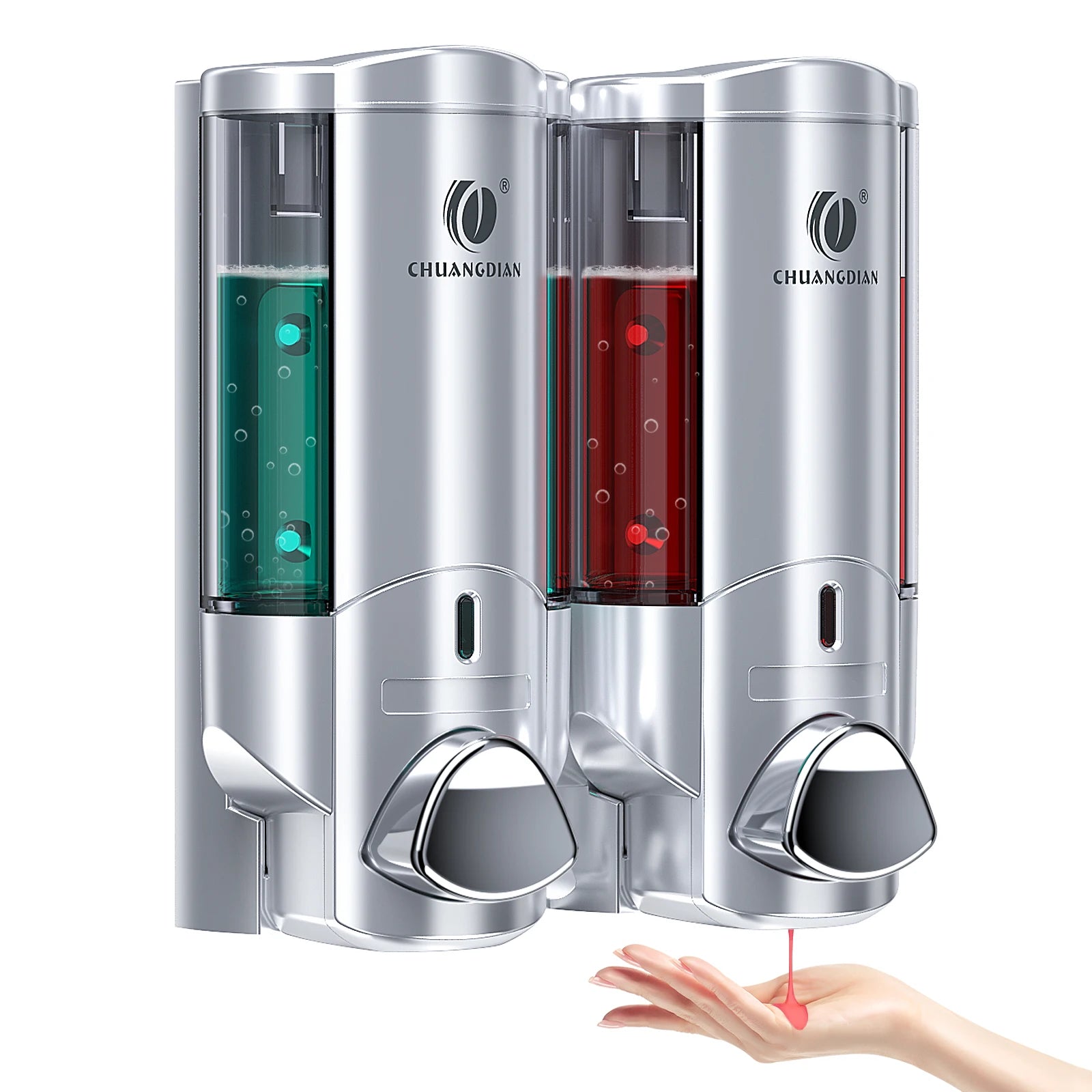 Wall Soap Liquid Dispenser No Drill Bathroom Shampoo