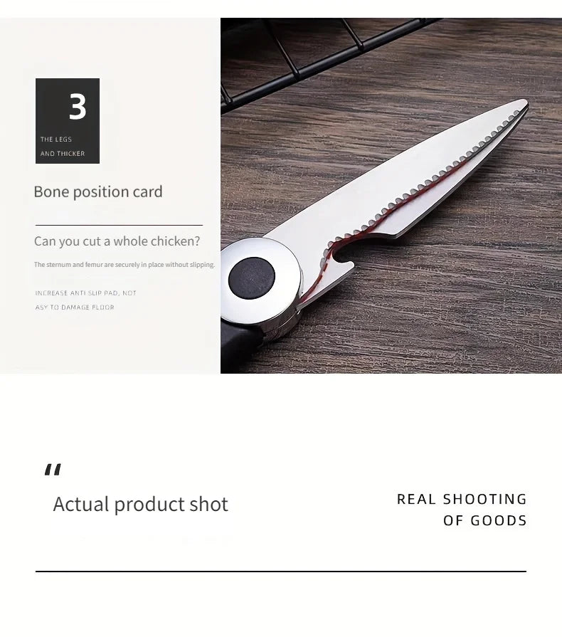 Multifunctional kitchen scissors Household fish cutting meat scissors