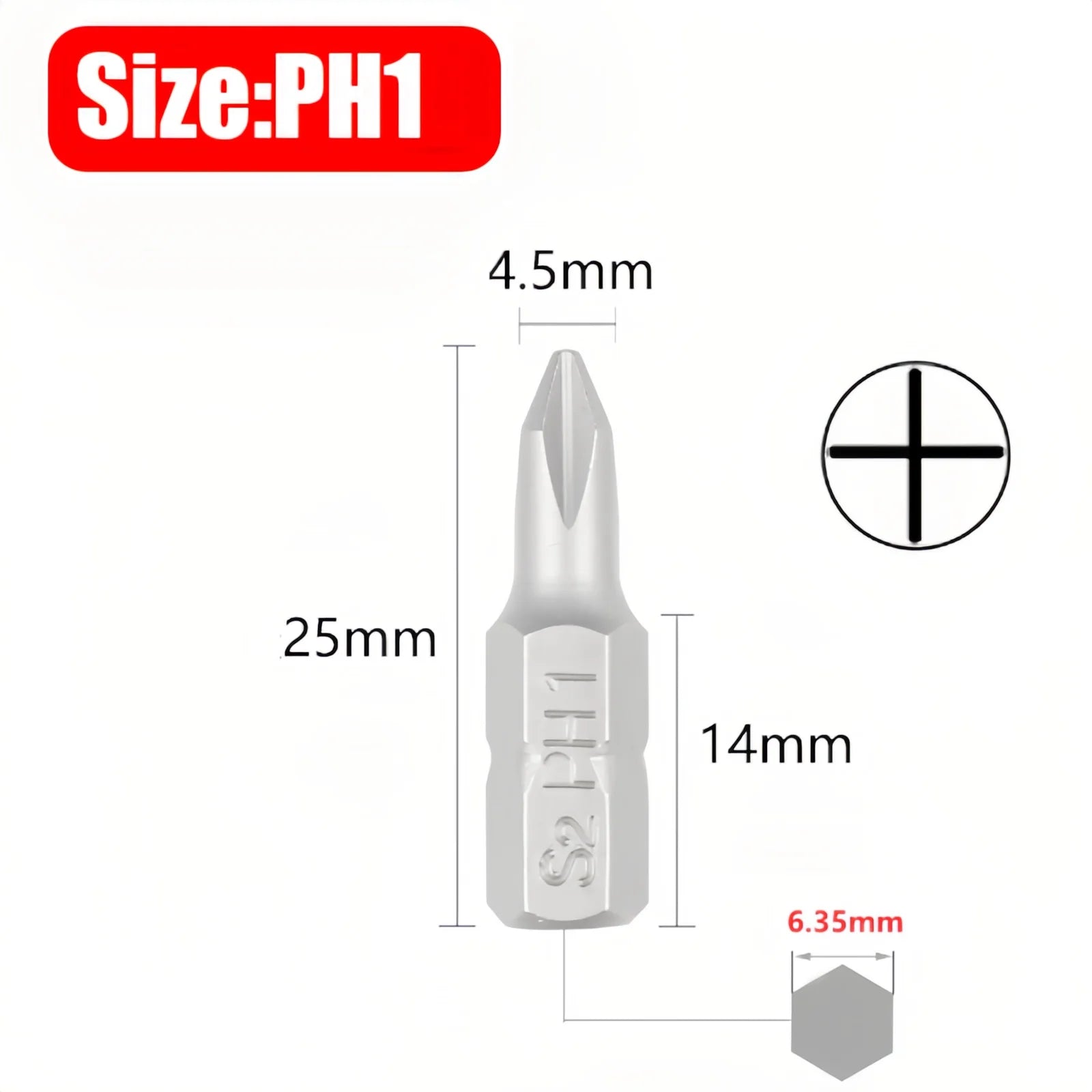 100/1pc 25mm Anti Slip Electric Hex Shank Magnetic Screwdriver Drill