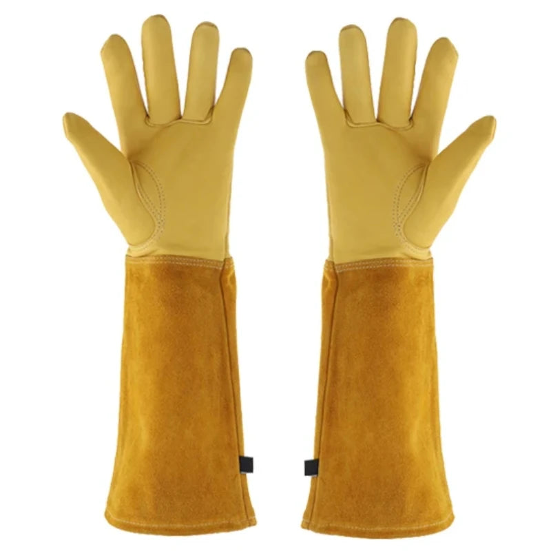 1 Pair Gardening Rose Pruning Gauntlet Heavy Duty Gloves Thorn Proof