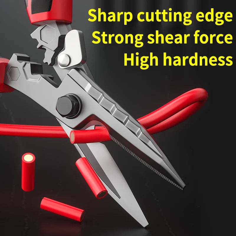 Multi-Functional Electrician Scissors, Crimping Wire Cutting Tool