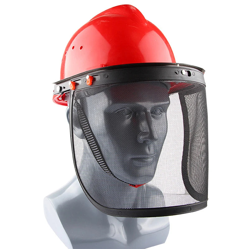 Grass Trimmer & Brushcutter Safety Helmet with Full Face Mesh Guard