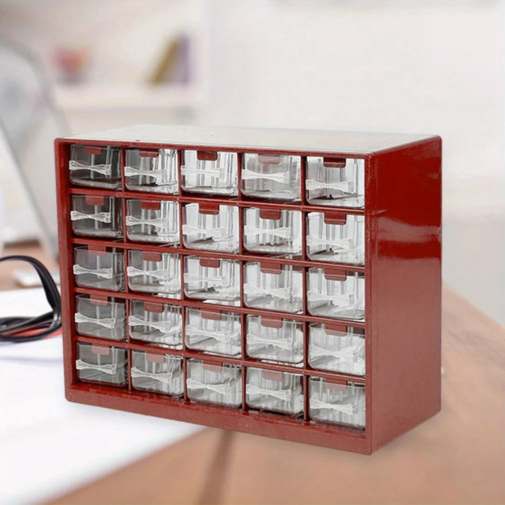 25 Multi-grid Drawer Parts Box Wall-mounted Screw Classification