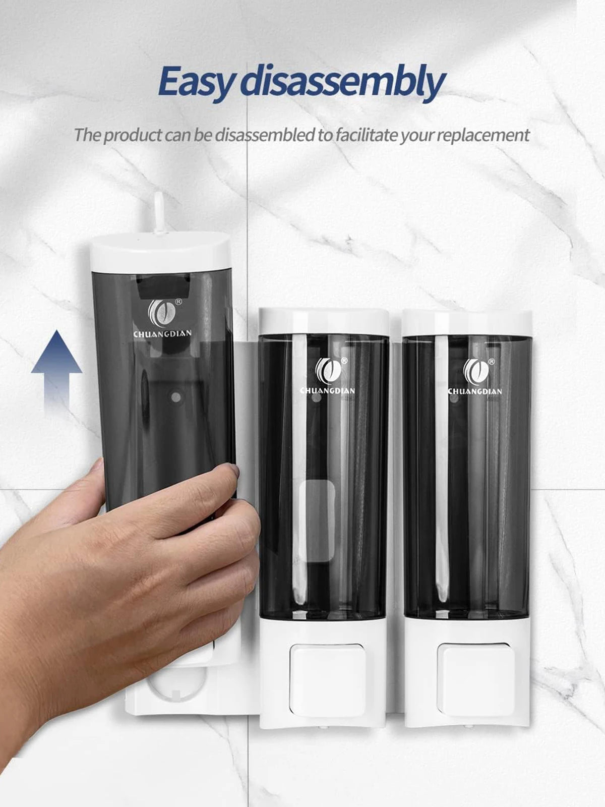 Wall Soap Shampoo Dispenser Bathroom Shower Gel Dispenser Kitchen