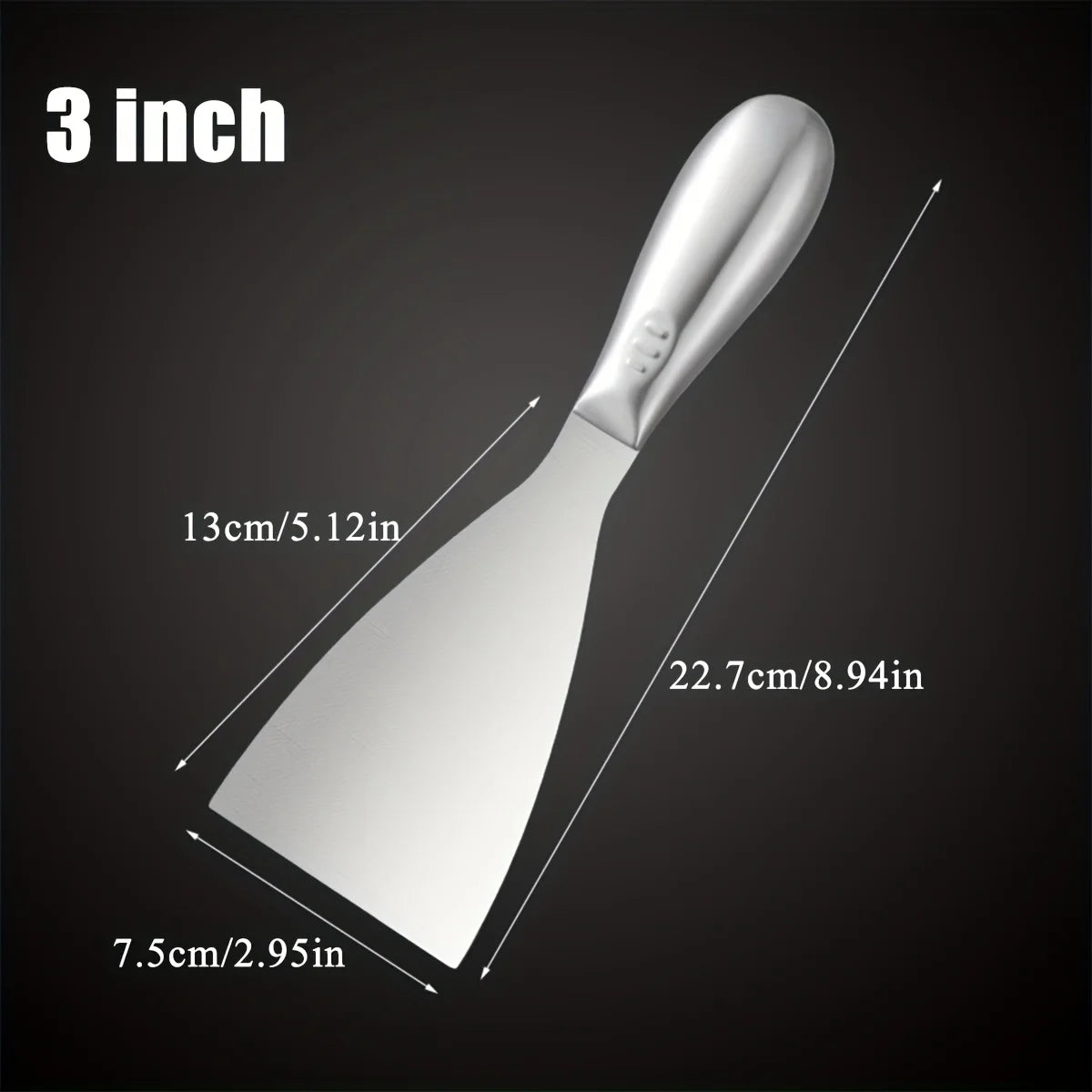 Premium Polished All-Stainless Steel Scraper Tool for Drywall