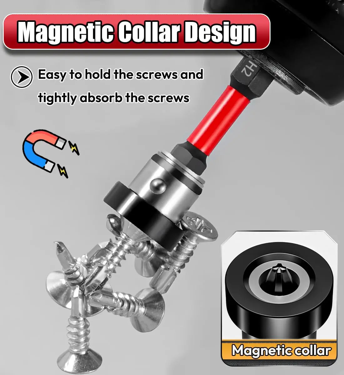 50mm Magnetic Plasterboard Positioning Batch Head Screwdriver Bit