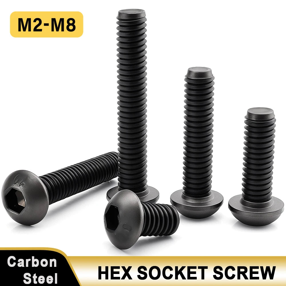 10-200pcs Hexagon Hex Socket Head screw ISO7380 M2 M2.5 M3 M4 M5 M6